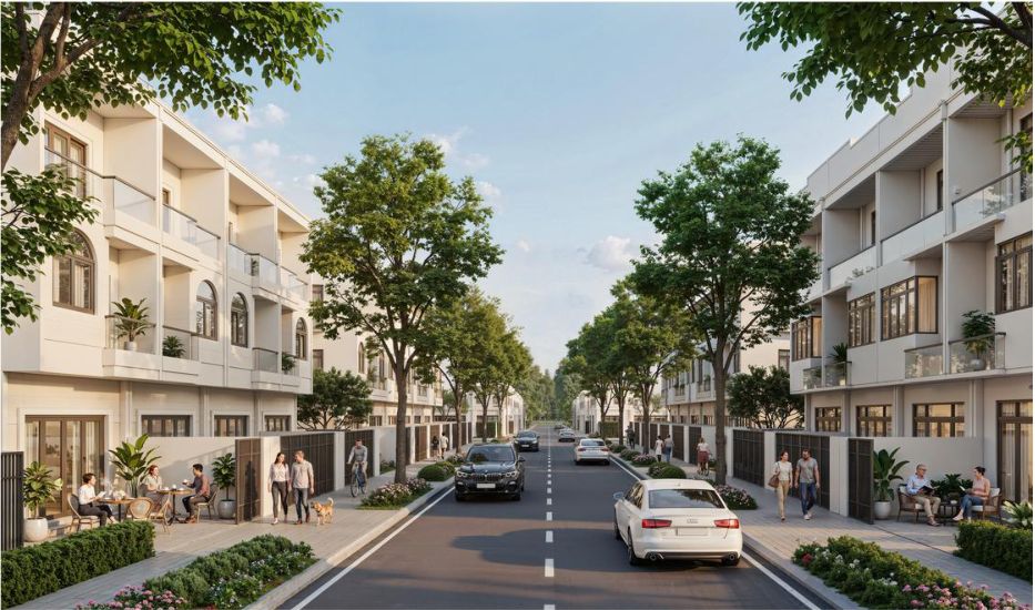 Đường phố nội khu Phước Đông New City