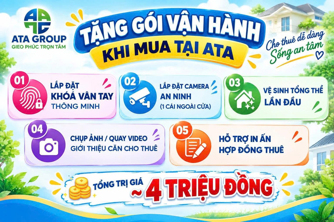 Tặng gói vận hành cho thuê – trị giá ~4 triệu đồng